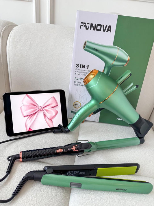 Kit ProNova 3en1 Secador +Plancha +Rizador